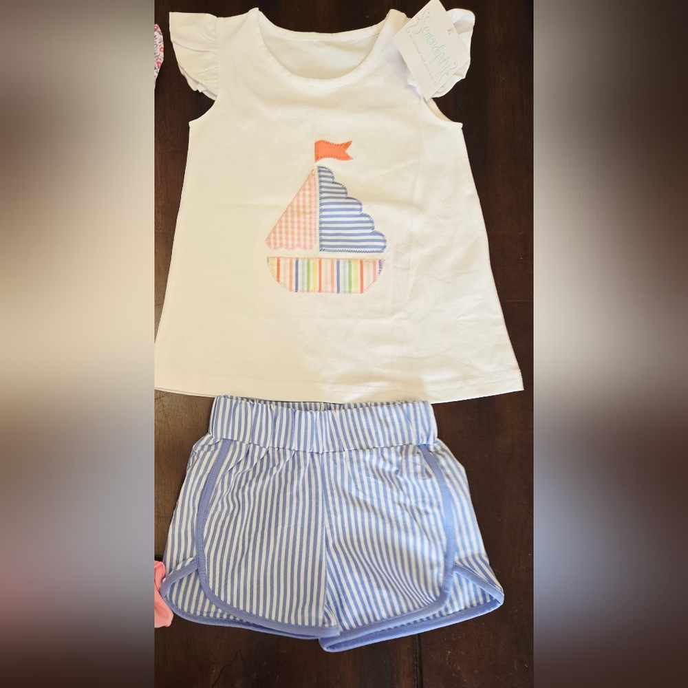 Kids Nautical Matching Set - White and Blue